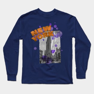 New York Trip - Orange/Purple Long Sleeve T-Shirt